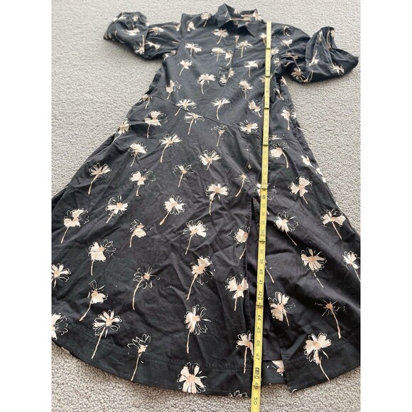 Anthropologie Maeve Dress Midi Women Cotton Button Front Preppy Boho Small New - Picture 7 of 13